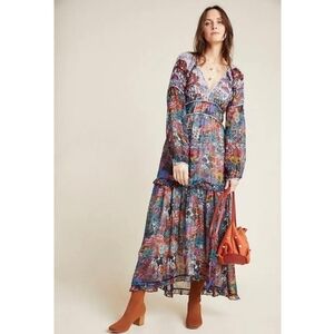 Anthro Maeve Annabella Floral Maxi Boho Dress